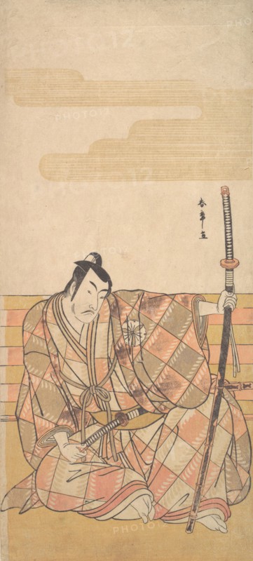 The Fourth Matsumoto Koshiro as a Samurai, ca. 1782. Creator: Shunsho.