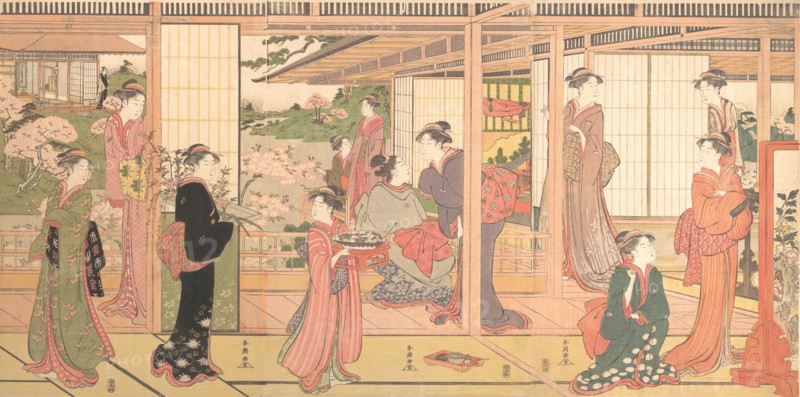 Mansion Opening onto a Garden, ca. 1786. Creator: Katsukawa Shuncho.