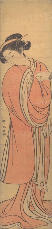 Woman in Red, late 18th century. Creator: Shunsho.