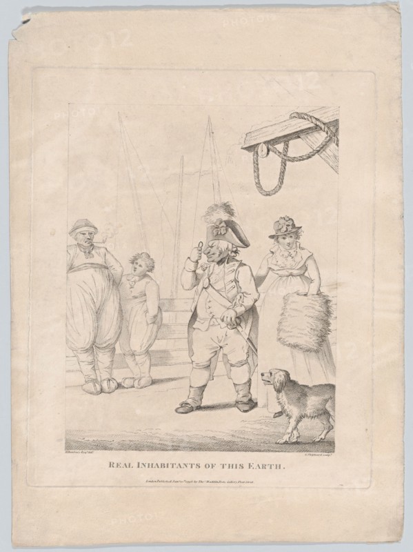 Real Inhabitants of This Earth, January 10th, 1796. Creator: George Shepheard.