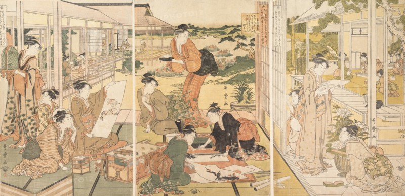 The Four Accomplishments (Kinkishoga), ca. 1788-90. Creator: Kitagawa Utamaro.
