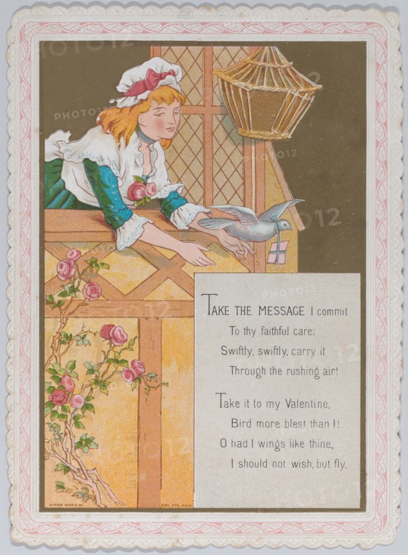 Valentine, 1874. Creator: Catherine Greenaway.
