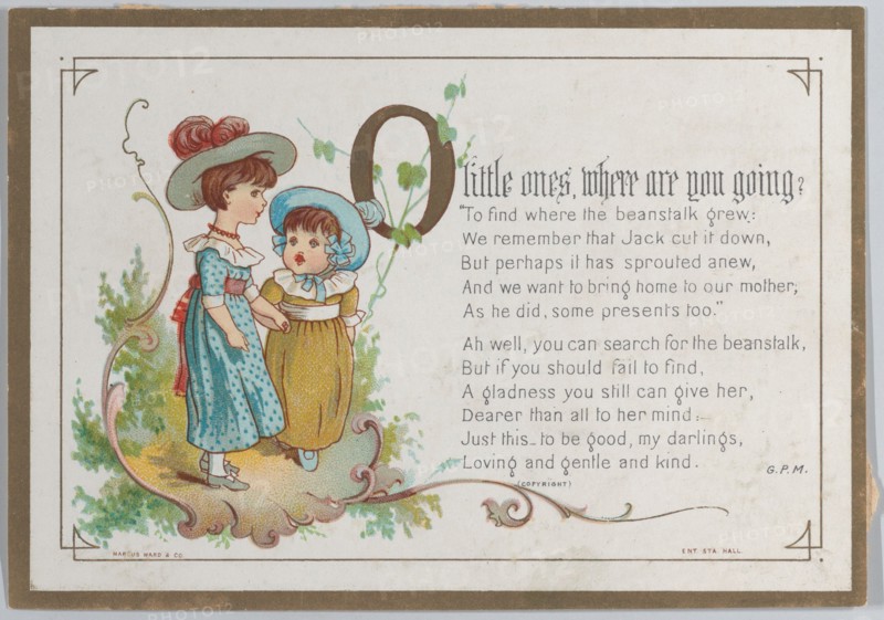 Valentine, 1877., 1877. Creator: Catherine Greenaway.