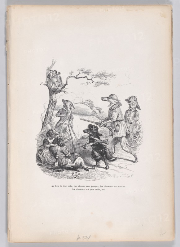 Instead of all this... from Scenes from the Private and Public Life of Animals , ca..., ca. 1837-47. Creator: Andrew Best Leloir.