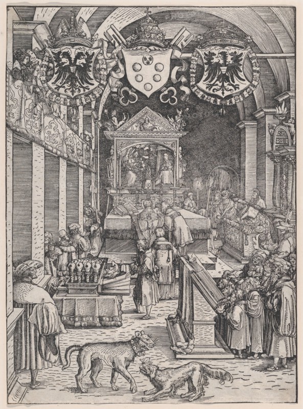 Maximilian I Hearing Mass, ca. 1515. Creator: Hans Weiditz.