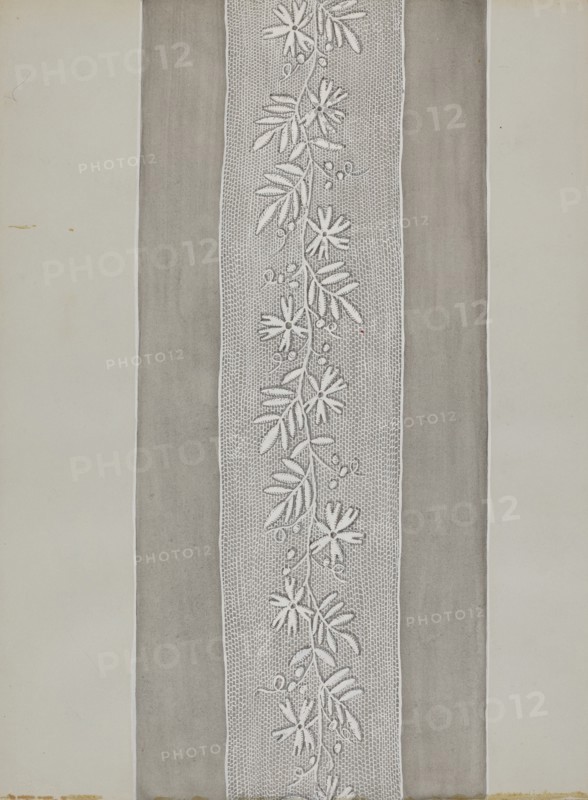 Embroidered Panel for Sleeve, c. 1936. Creator: Gordena Jackson.