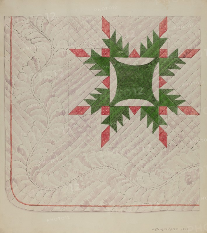 Quilt, 1937. Creator: J. Howard Iams.