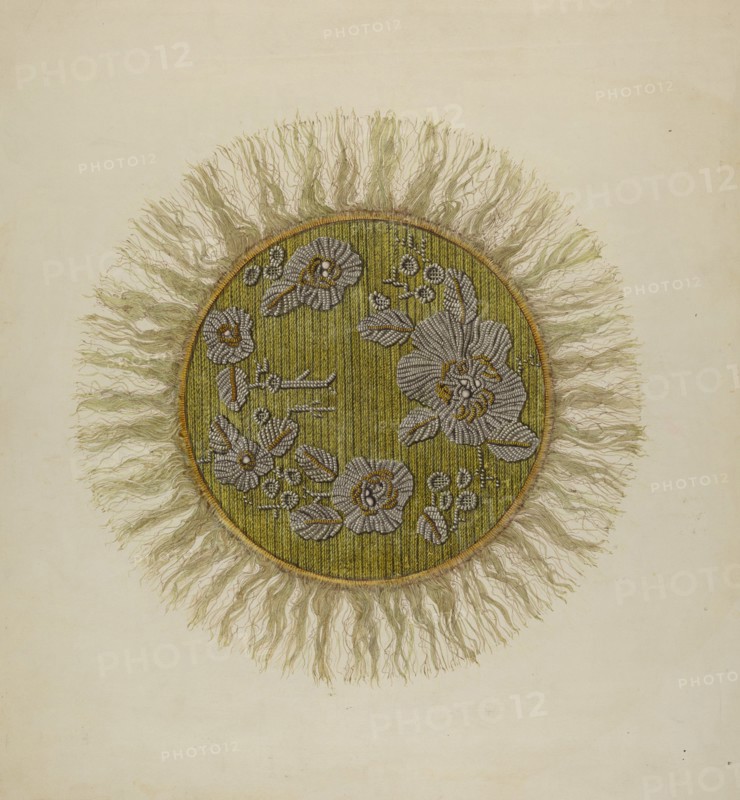 Beaded Lamp Mat, 1940. Creator: Raymond Manupelli.