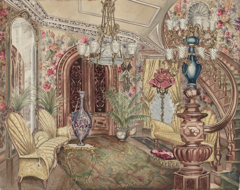 Entrance Hall, 1935/1942. Creator: Perkins Harnly.