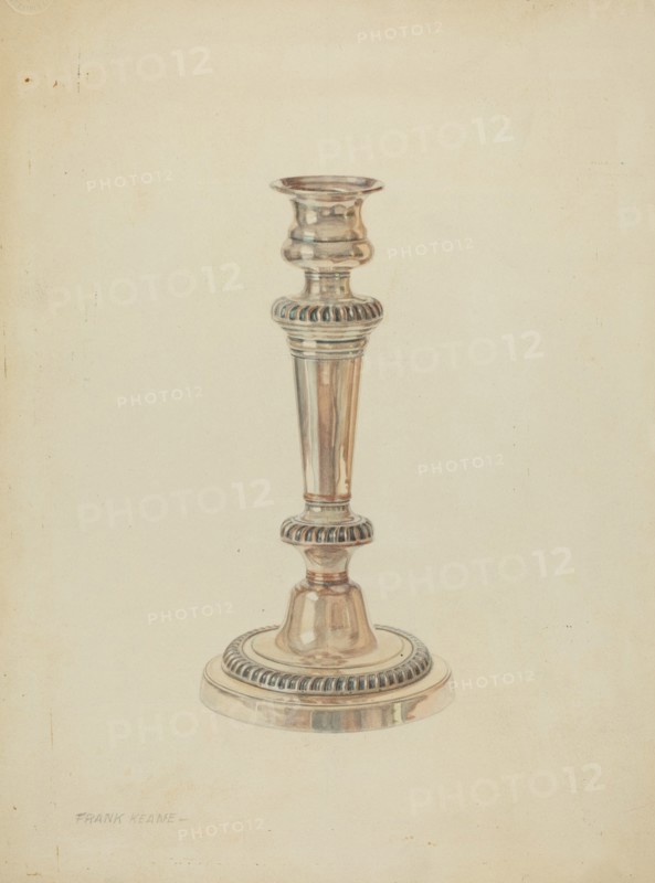 Silver Candlestick, 1935/1942. Creator: Frank M Keane.