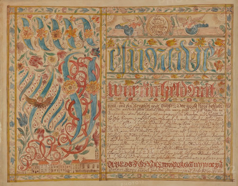 Fraktur, 1935/1942. Creator: Albert J. Levone.