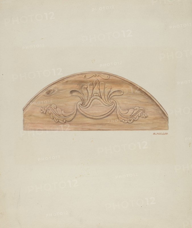 Classical Leaves and Scroll, 1935/1942. Creator: Randolph F Miller.