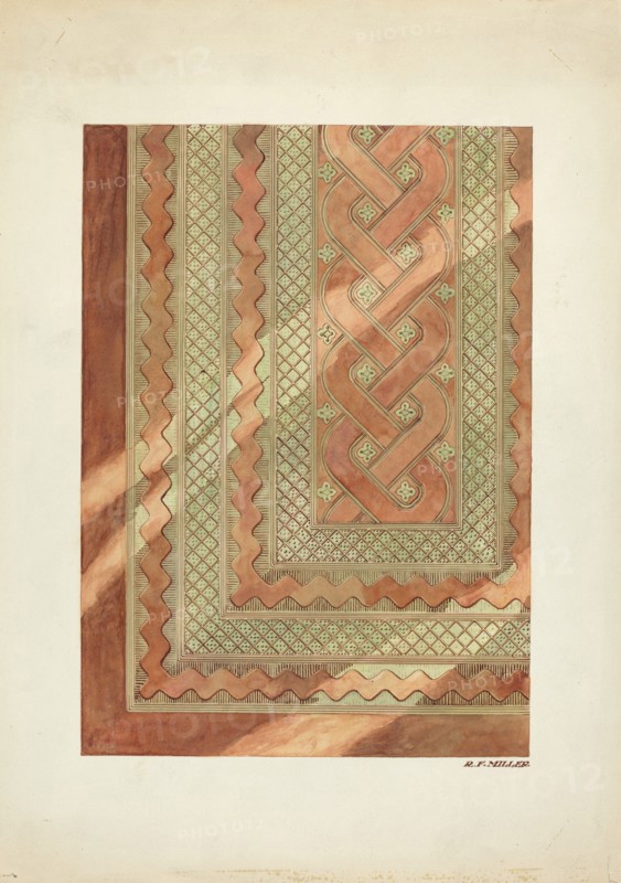 Leather Seat in Confessional (Detail), 1935/1942. Creator: Randolph F Miller.