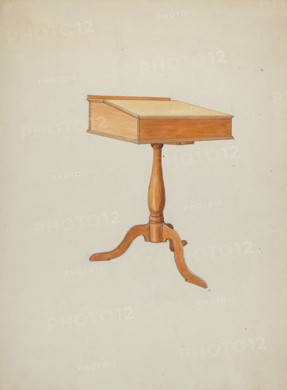 Shaker School Desk, c. 1936. Creator: Ray Holden.