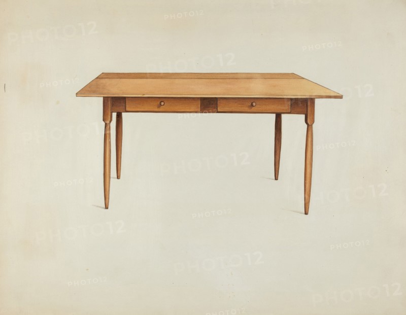 Shaker Kitchen Table, c. 1936. Creator: Ray Holden.