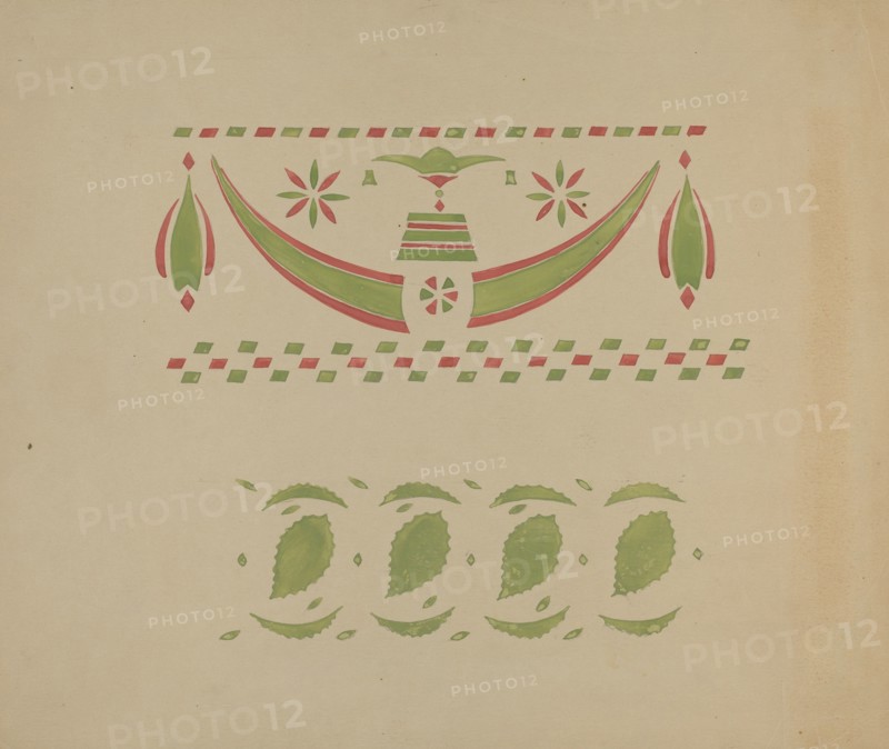 Stencilled Wall Decoration, c. 1936. Creator: Ray Holden.