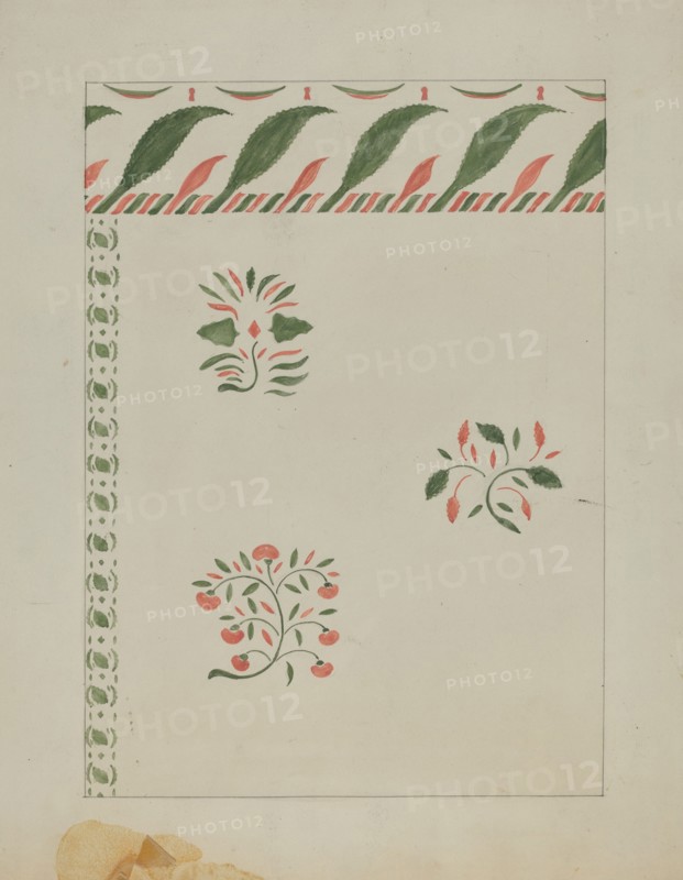 Stencilled Wall, c. 1936. Creator: Ray Holden.
