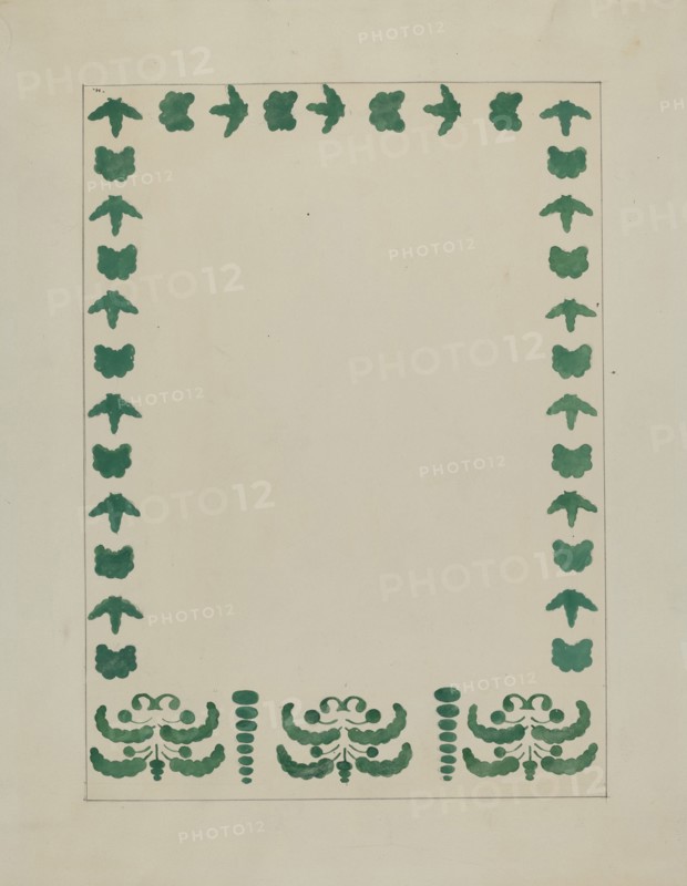 Stencilled Wall Decoration, c. 1936. Creator: Ray Holden.