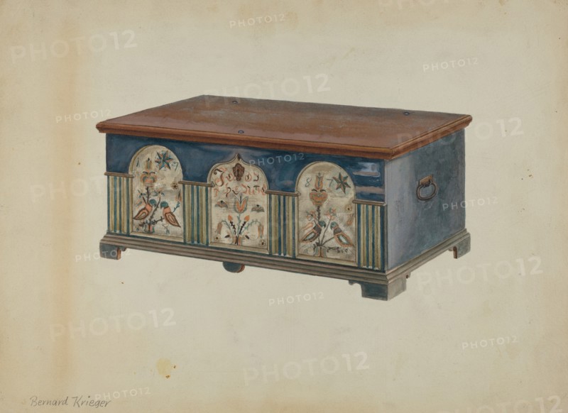 Pa. German Dower Chest, c. 1936. Creator: Bernard Krieger.