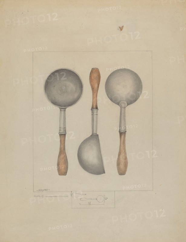 Pewter Ladle, c. 1936. Creator: Henry Meyers.