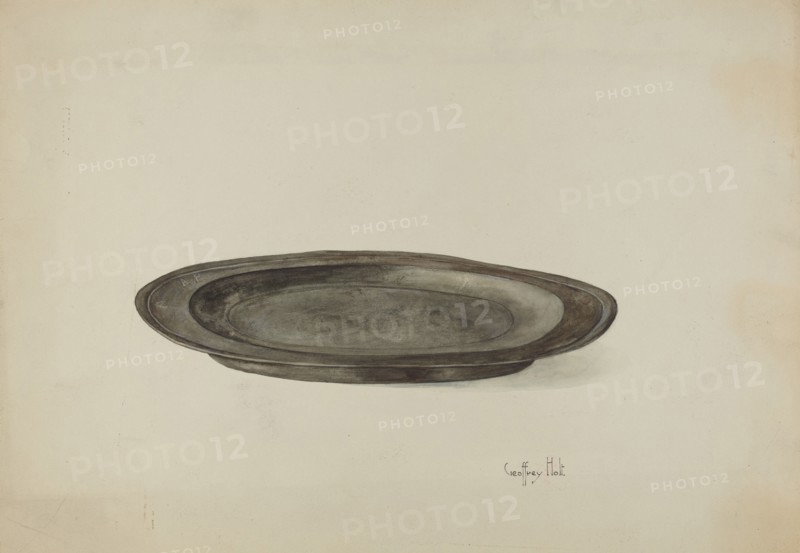 Pewter Plate, c. 1937. Creator: Geoffrey Holt.