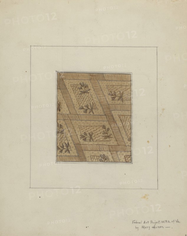 Material from Dress, c. 1937. Creator: Mary E Humes.