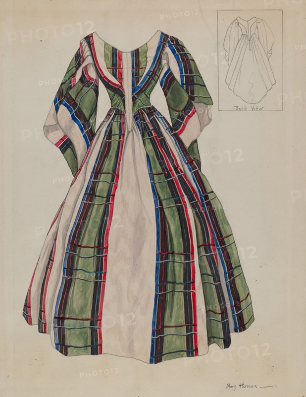 Dress, c. 1937. Creator: Mary E Humes.