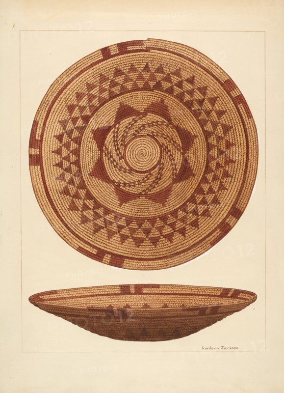 Basket, c. 1937. Creator: Gordena Jackson.