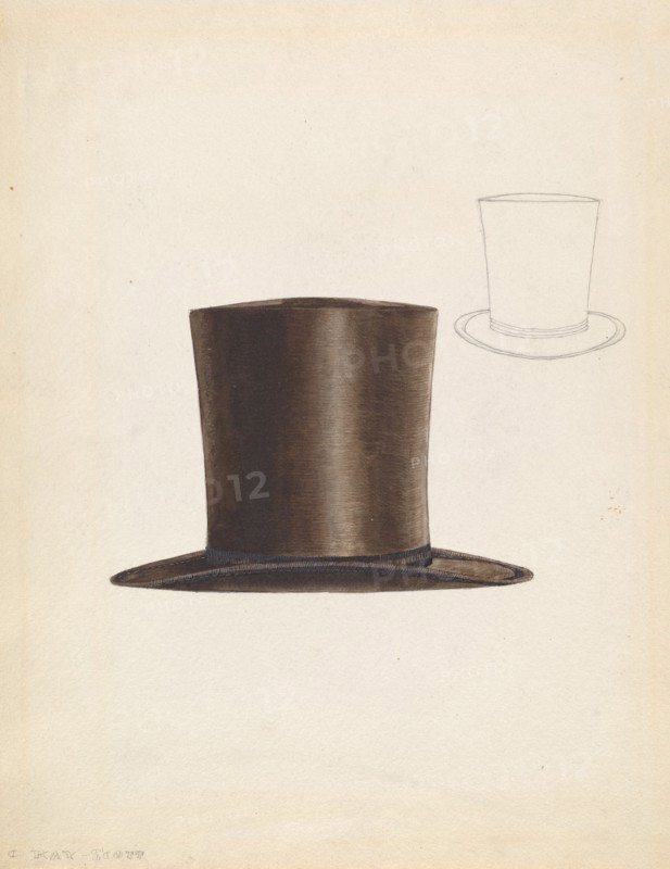 Man's Hat, c. 1937. Creator: Creighton Kay-Scott.