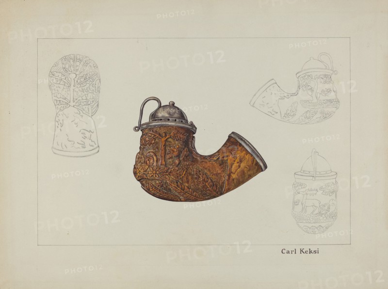 Pipe Bowl, c. 1937. Creator: Carl Keksi.