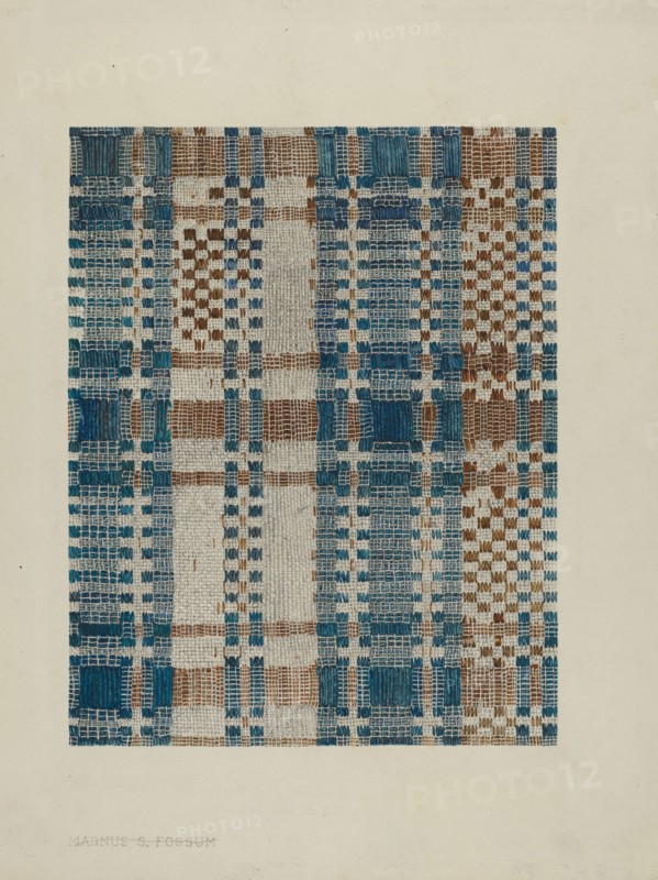 Handwoven Coverlet, c. 1938. Creator: Magnus S. Fossum.