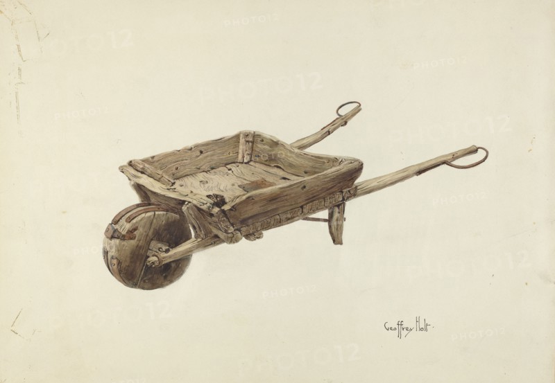 Wheel Barrow, c. 1938. Creator: Geoffrey Holt.