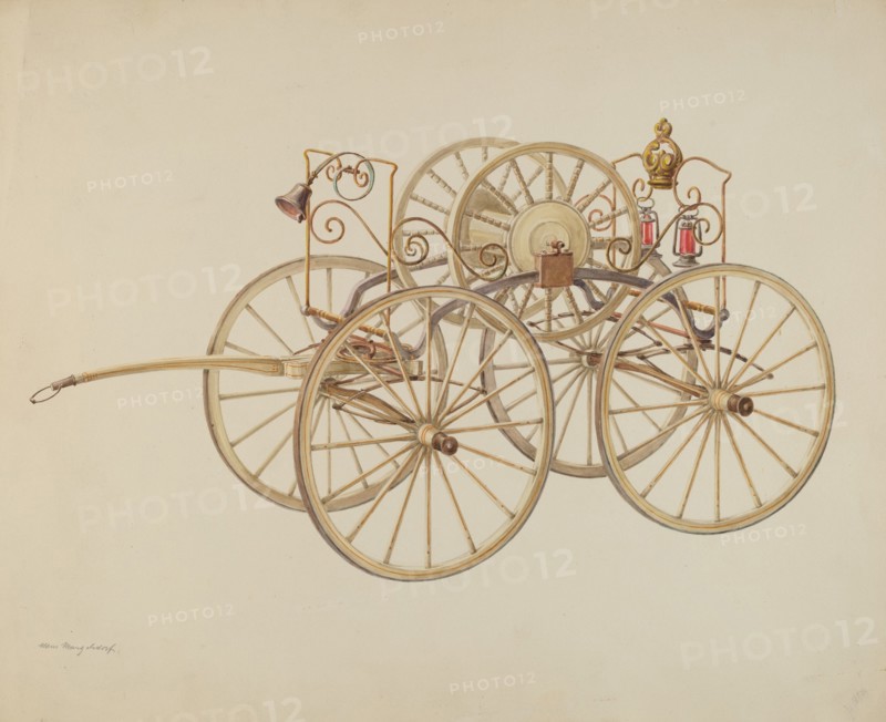 Fire Hose Reel, c. 1938. Creator: Hans Mangelsdorf.