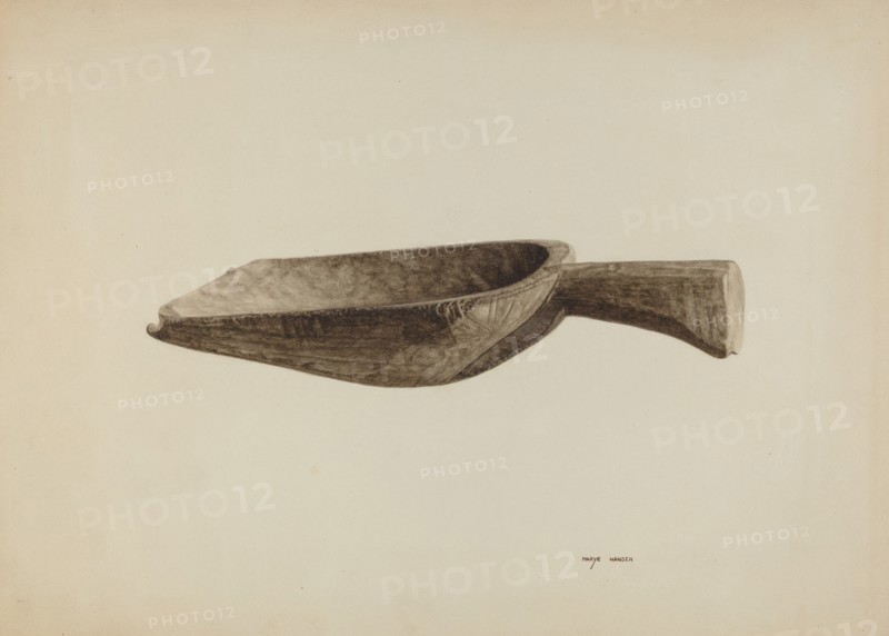 Grain Scoop, c. 1939. Creator: Mary Hansen.