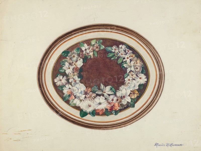 Feather Wreath, c. 1940. Creator: Marius Hansen.