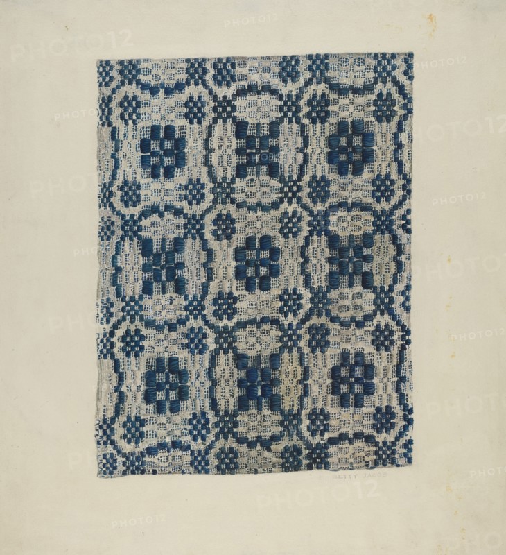 Coverlet, c. 1940. Creator: Betty Jacob.