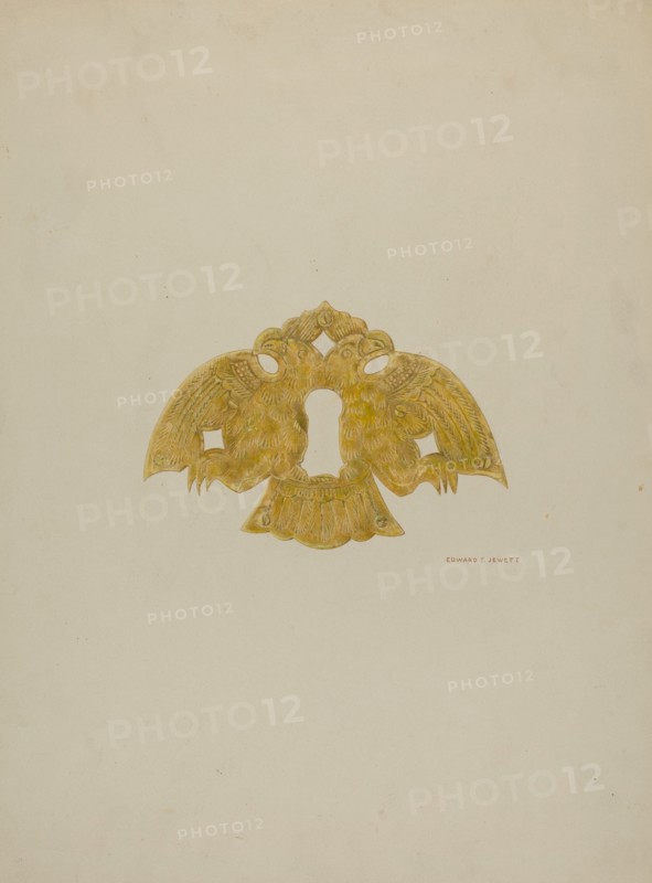 Lock Plate, c. 1940. Creator: Edward Jewett.