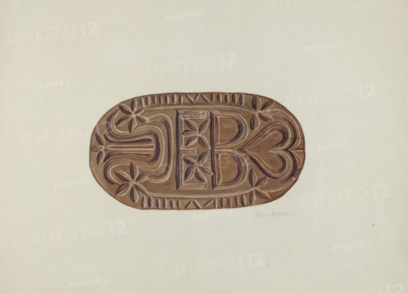 Grain Sack Stamp, c. 1940. Creator: Elmer R. Kottcamp.
