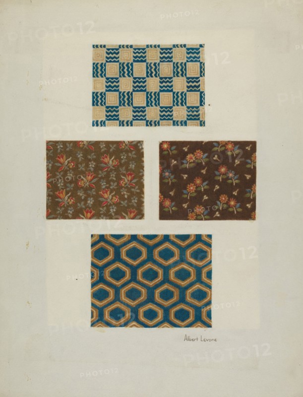 Cloth Samples, c. 1940. Creator: Albert J. Levone.