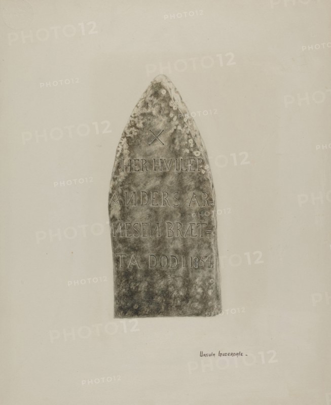 Tombstone, c. 1941. Creator: Ursula Lauderdale.