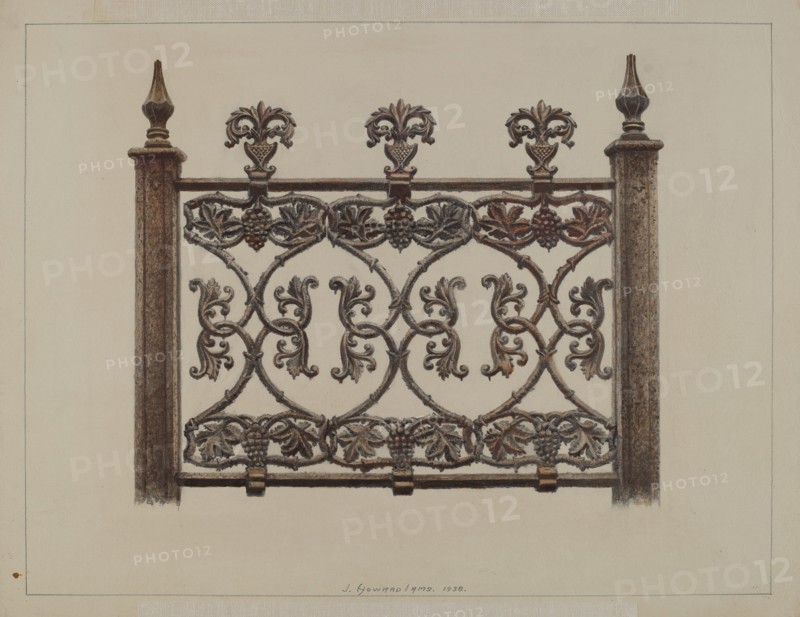 Fence Panel, 1938. Creator: J. Howard Iams.