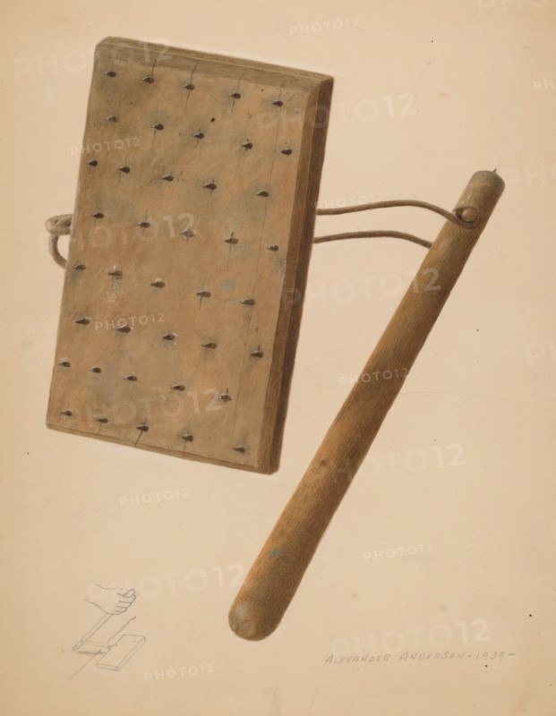 Carpet Stretching Device, 1939. Creator: Alexander Anderson.