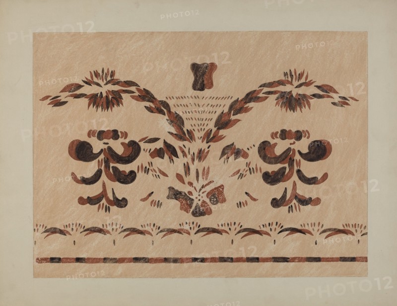 Free Hand Wall Decoration, 1935/1942. Creator: Alvin M Gully.