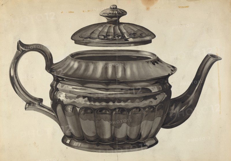Teapot, 1935/1942. Creator: Samuel O. Klein.