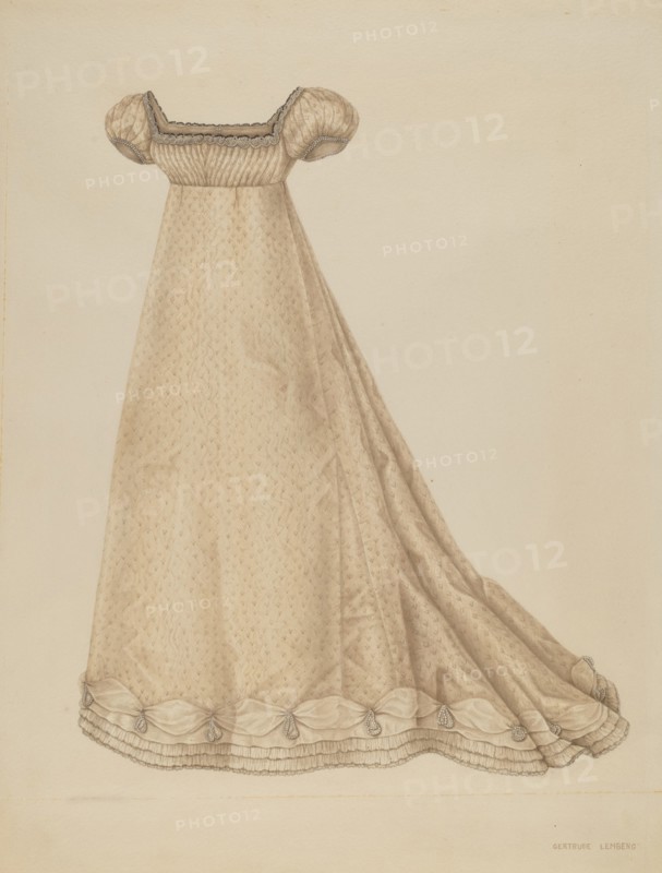 Wedding Dress, 1935/1942. Creator: Gertrude Lemberg.