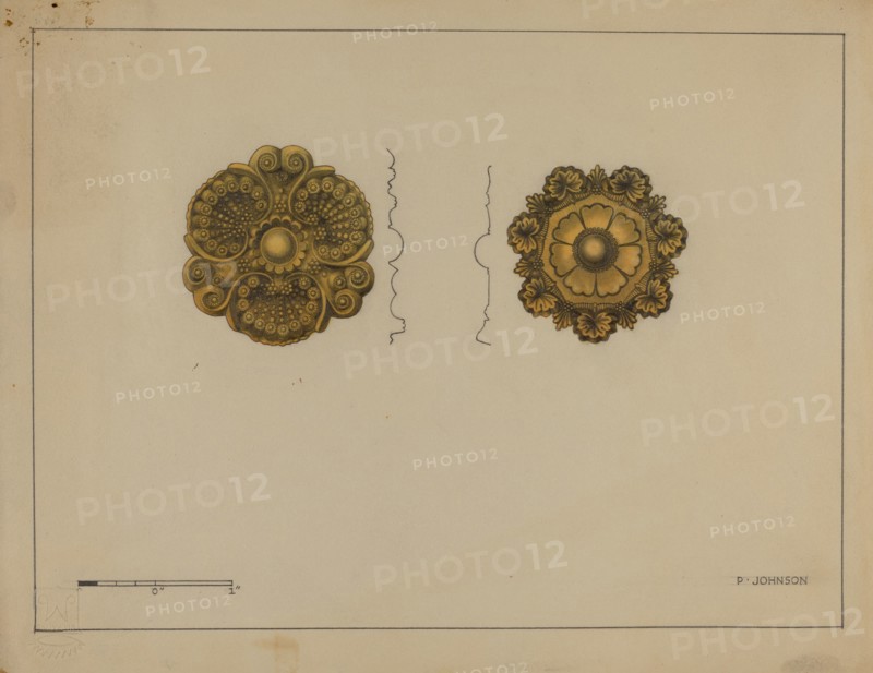 Rosette Mounts, c. 1936. Creator: Philip Johnson.