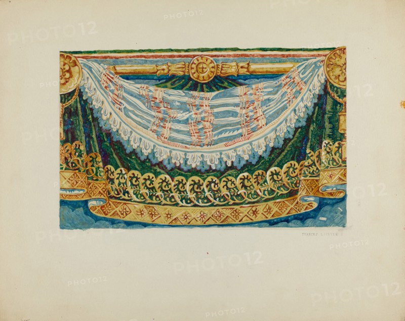 Wall Paper Border Design, c. 1936. Creator: Frances Lichten.