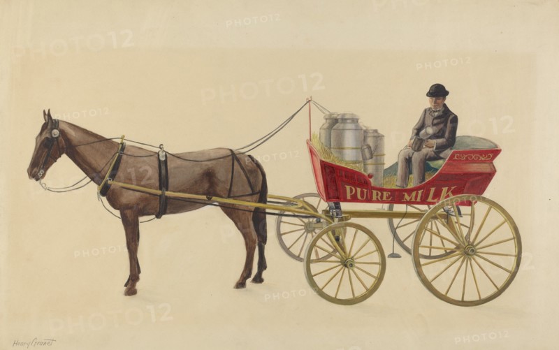 Toy Milk Wagon, c. 1937. Creator: Henry Granet.