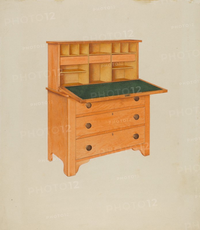 Shaker Desk, c. 1937. Creator: John W Kelleher.