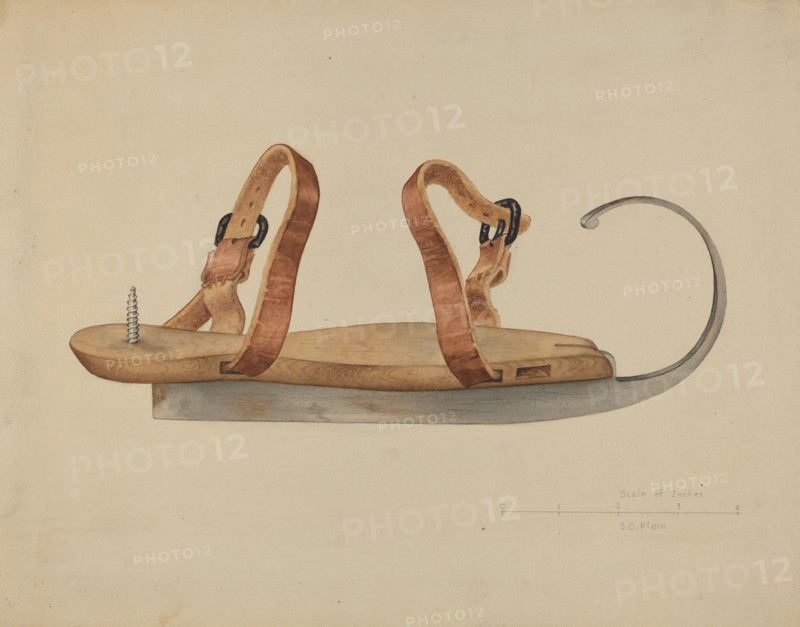 Ice Skate, c. 1937. Creator: Samuel O. Klein.